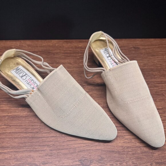 Mootsies Tootsies Nude Fabric Strap-Band Heels 8M - Picture 1 of 6